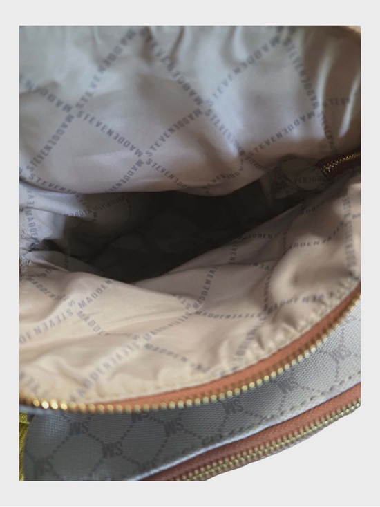 Floral Embroidered Steve Madden Gray & Brown Mini Backpack main image 4